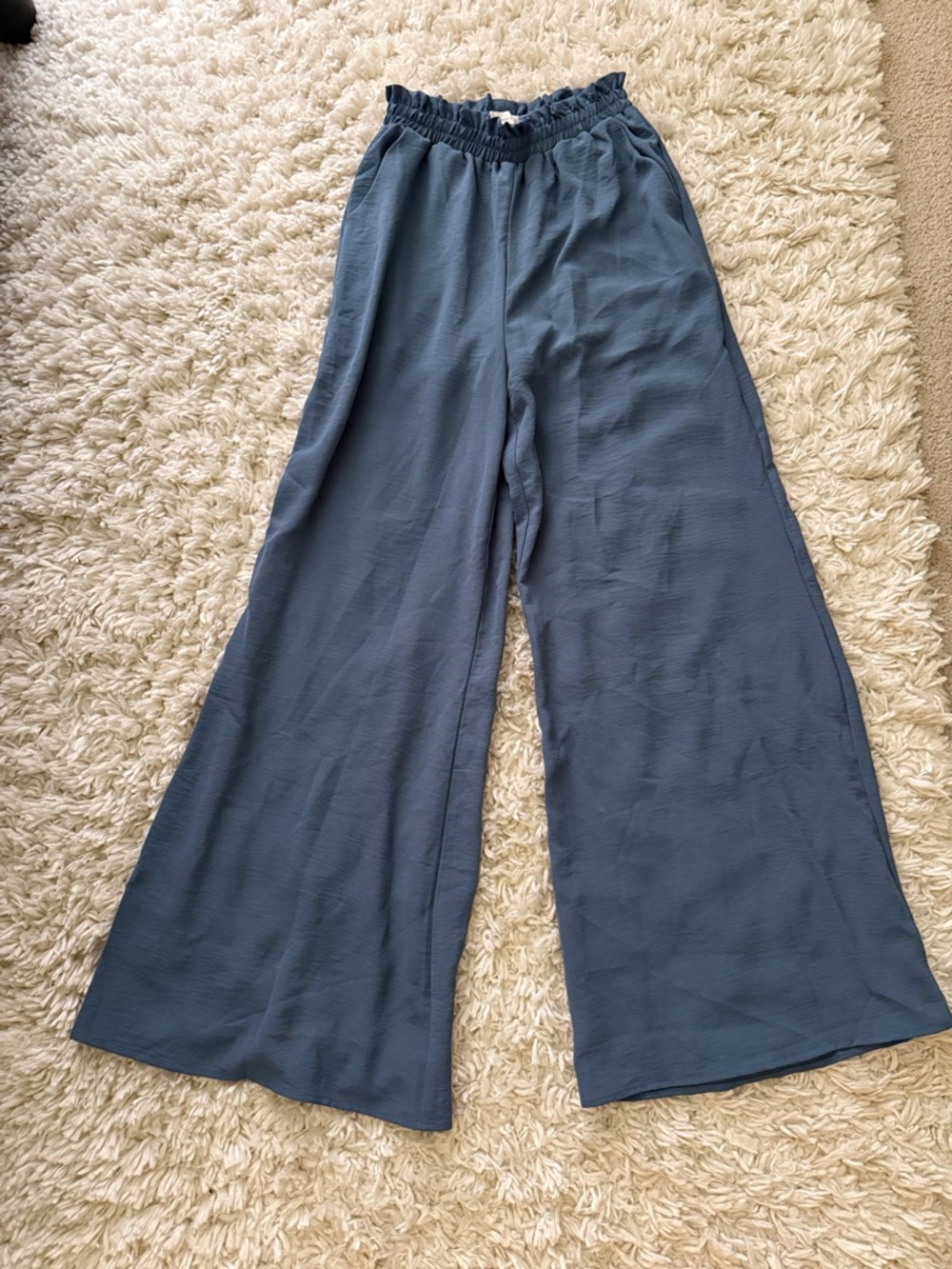Altar'd State Wide-Leg Pants in Slate Blue